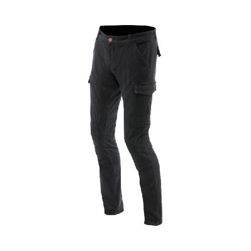 Jean de Moto Cargo Slim Tapered/ Dainese/ noir de face