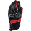 Gants de Moto Textile MIG 3 Air Noir/Rouge côté extérieur