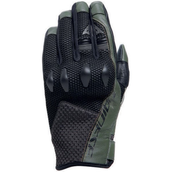 Gants de Moto Karakum Ergo-Tek Noir/Vert de l'extérieur