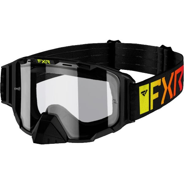 Lunettes de Motocross Maverick Transparentes FXR Noir/Orange