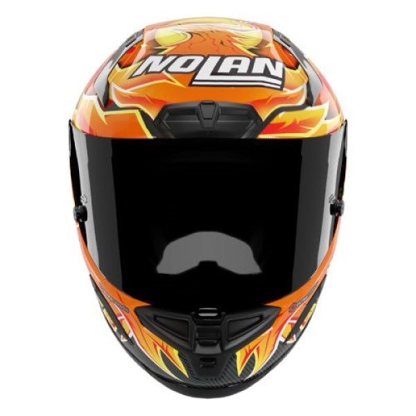 Casque Intégral de Moto X-804 RS UC IANNONE REPLICA Thibault Orange/Noir, de Face