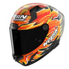 Casque Intégral de Moto X-804 RS UC IANNONE REPLICA Thibault Orange/Noir, Vue 3 4 