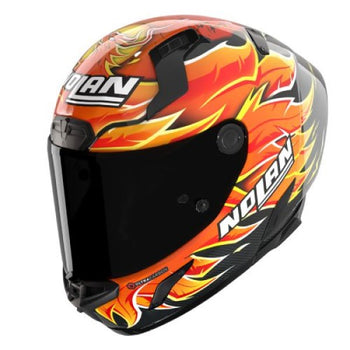 Casque Intégral de Moto X-804 RS UC IANNONE REPLICA Thibault Orange/Noir, Vue 3 4 