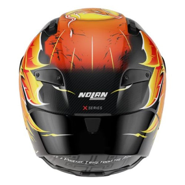 Casque Intégral de Moto X-804 RS UC IANNONE REPLICA Thibault Orange/Noir, Arrière 