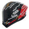Casque Intégral de Moto X-804 RS UC SBK REPLICA Tibault Noir/Gris/Rouge, vue 3/4