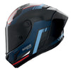 Casque Intégral de Moto X-804 RS UC PIEGA Nolan Bleu/Rouge, vue 3/4