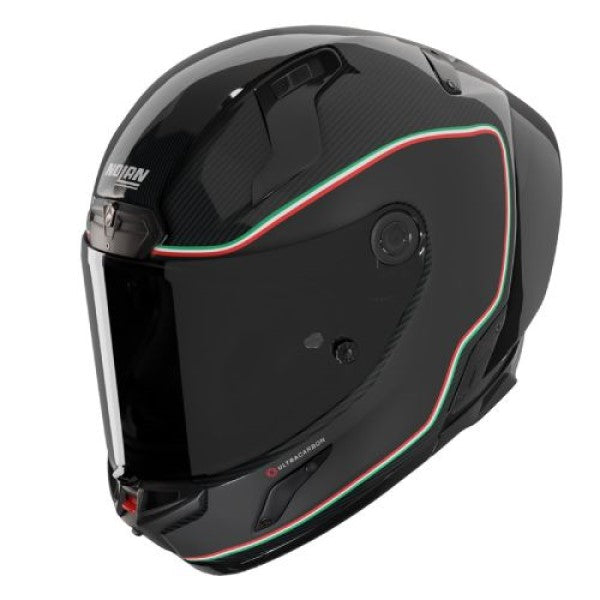 Casque Intégral de Moto X-804 RS UC ASSO DI PICCHE Nolan Noir/Carbone, vue 3/4 haut