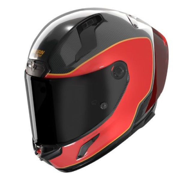 Casque Intégral de Moto X-804 RS UC ASSO DI PICCHE Nolan Rouge/Noir, vue 3/4 haut