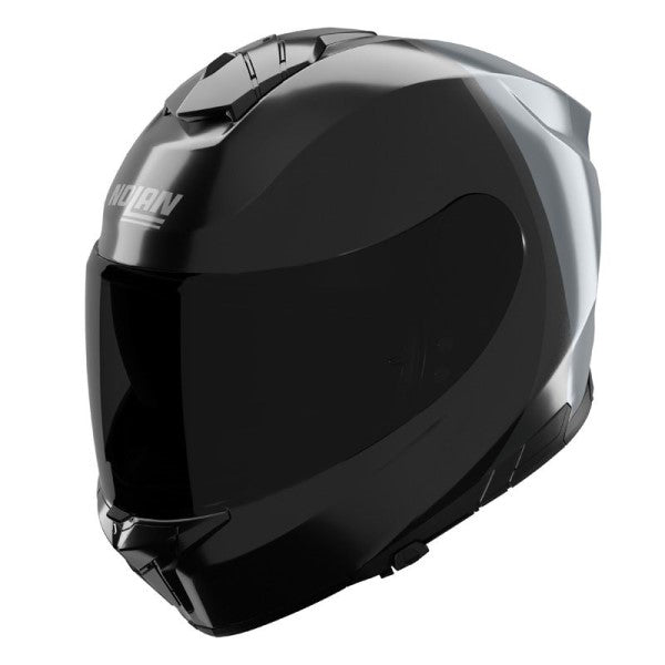 Casque Intégral de Moto N80-8 Verniciatura Speciale Nolan Noir/Gris, de face