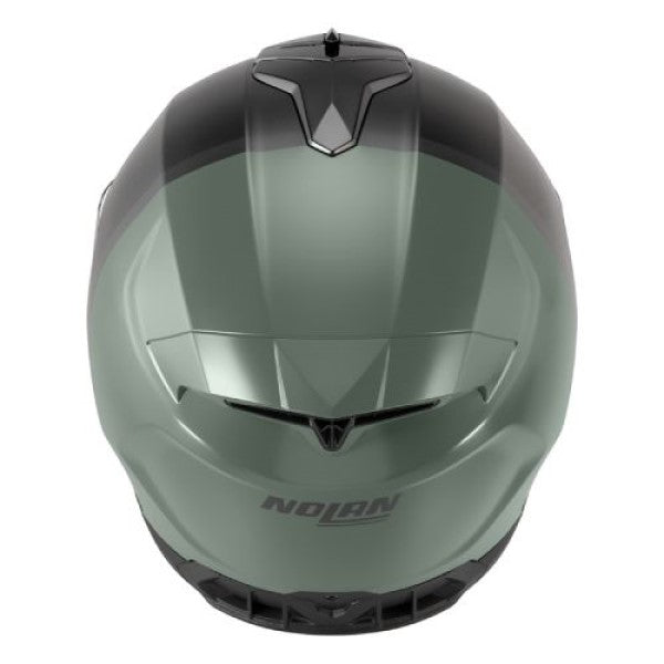 Casque Intégral de Moto N80-8 Verniciatura Speciale Nolan Noir/ Vert, arrière