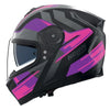 Casque Intégral de Moto N80-8 TRITTICO Nolan Noir/Fushia/Anthracite, vue 3/4