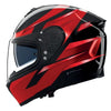 Casque Intégral de Moto N80-8 FERVO Nolan Noir/Rouge, vue 3/4