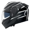 Casque Intégral de Moto N80-8 FERVO Nolan Noir/Argent, vue 3/4
