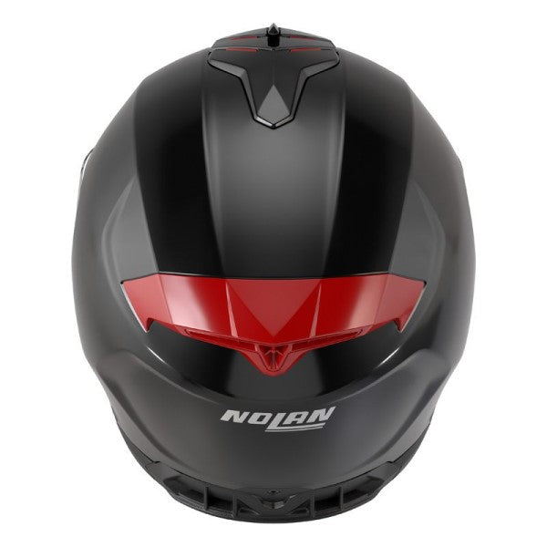 Casque Intégral de Moto N80-8 CLASSICO NOBILE Nolan Noir/Rouge, arrière 