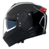 Casque Intégral de Moto N80-8 CLASSICO NOBILE Nolan Noir/Rouge, vue 3/4