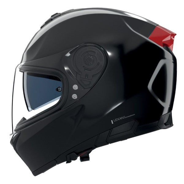 Casque Intégral de Moto N80-8 CLASSICO NOBILE Nolan Noir/Rouge, vue 3/4
