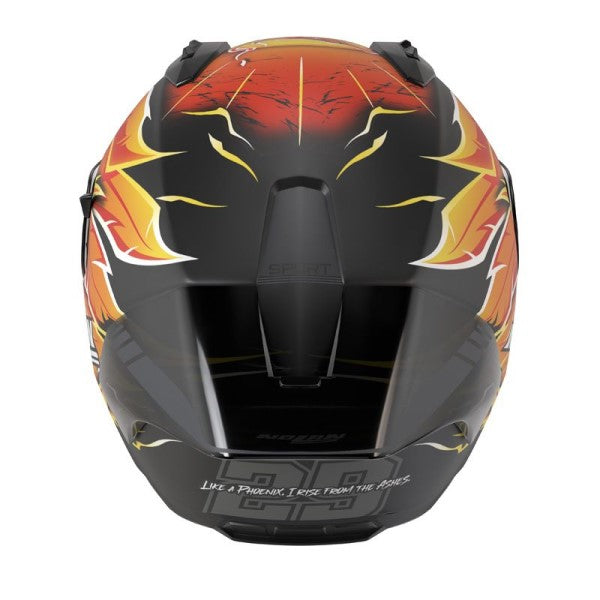 Casque Intégral de Moto N60-6 SPORT IANNONE REPLICA Nolan Noir/Orange, arrière