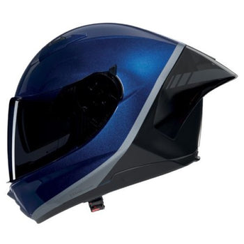 Casque Intégral de Moto N60-6 Sport Verniciatura Speciale Bleu/Noir/Argent, vue 3/4
