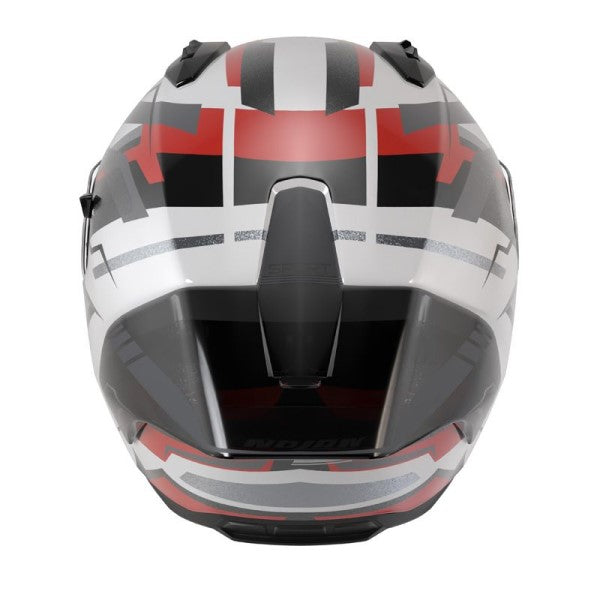 Casque Intégral de Moto N60-6 Sport Corsa Nolan Blanc/Noir/Rouge, arrière