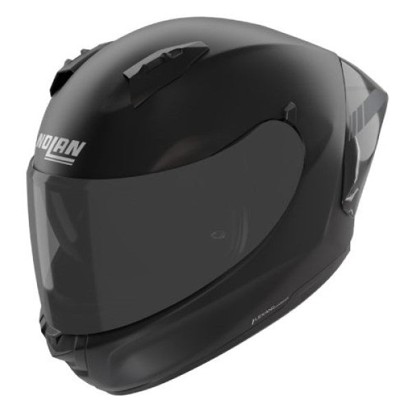 Casque Intégral de Moto N60-6 Sport ARGENTO Nolan Noir, vue 3/4 haut