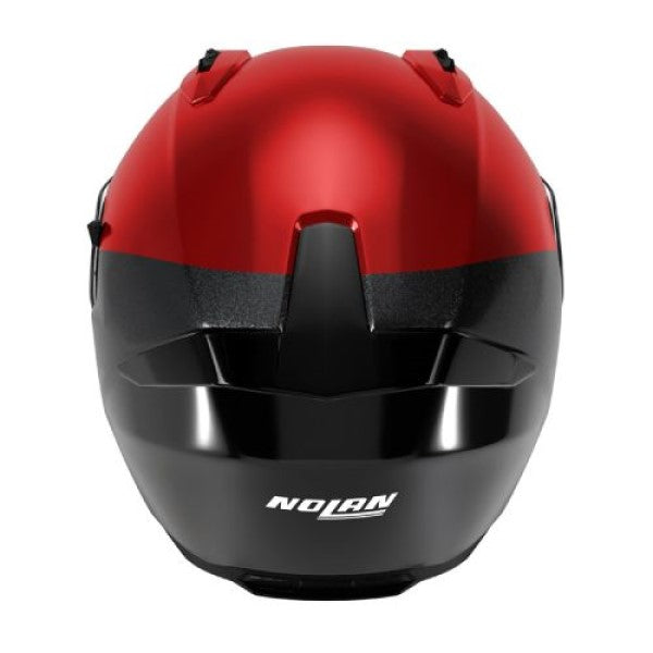 Casque Intégral de Moto N60-6 VERNICIATURA SPECIALE Nolan Noir/Rouge/Gris, arrière 