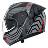 Casque Intégral de Moto N60-6 ECLETTICO Nolan Noir/Gris/Rouge, vue 3/4