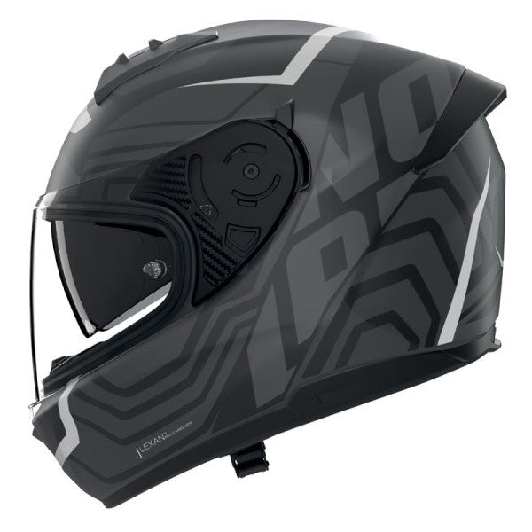 Casque Intégral de Moto N60-6 ECLETTICO Nolan Noir/Gris, vue 3/4