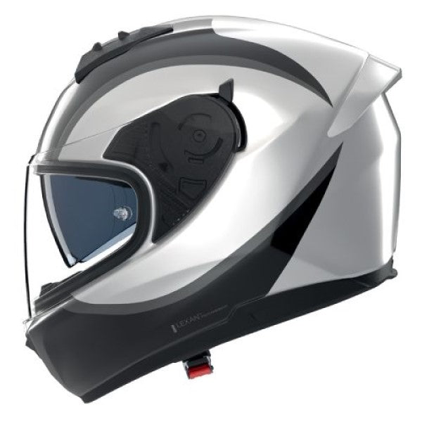 Casque Intégral de Moto N60-6 BIFASE Nolan Blanc/Noir, vue 3/4