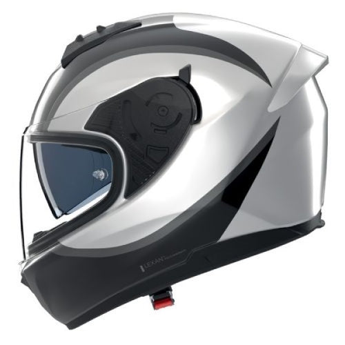 Casque Intégral de Moto N60-6 BIFASE Nolan Blanc/Noir, vue 3/4