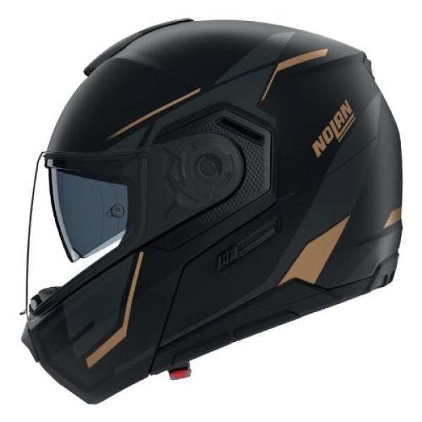 Casque Modulaire de Moto N90-3 Sincrono Noir/Or, côté gauche