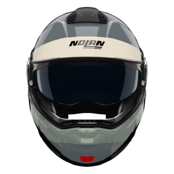 Casque Modulaire de Moto N90-3 Blocco Noir/Rouge/Blanc, de face