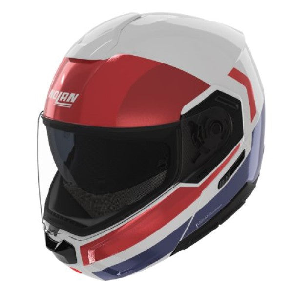 Casque Modulaire de Moto N90-3 Roboto Bleu/Blanc, Vue Inclinée