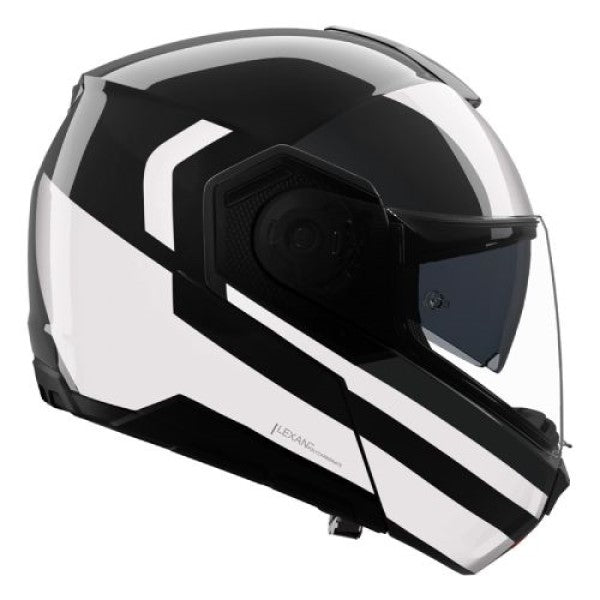 Casque Modulaire de Moto N90-3 Roboto Gris/Blanc, côté gauche
