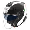 Casque Ouvert de Moto N40-5 Integro Blanc/Noir, vue inclinée vers la gauche