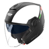 Casque Ouvert de Moto N40-5 Bellavista Noir/Blanc, vue inclinée vers la gauche