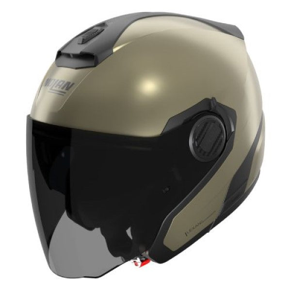Casque Ouvert de Moto N40-5 Classico Nobile Brun, vue inclinée vers la gauche