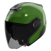 Casque Ouvert de Moto N40-5 Classico Nobile Vert, vue inclinée vers la gauche