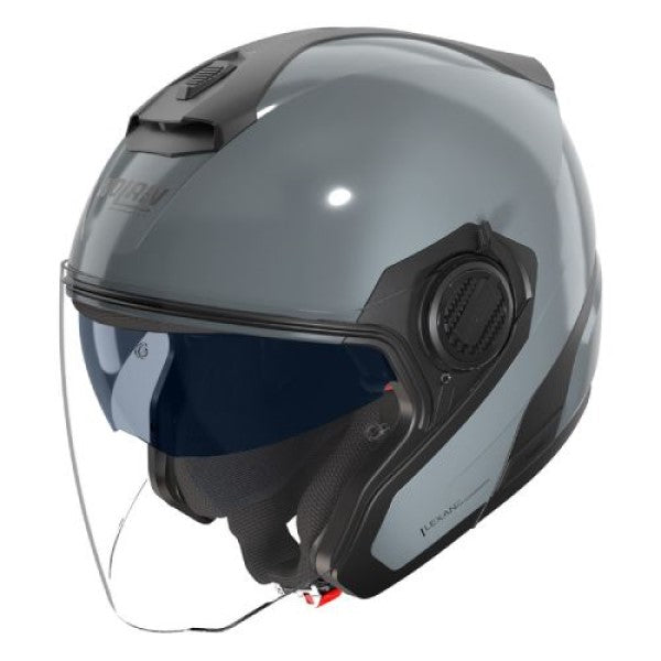 Casque Ouvert de Moto N40-5 Classico Gris, vue inclinée vers la gauche