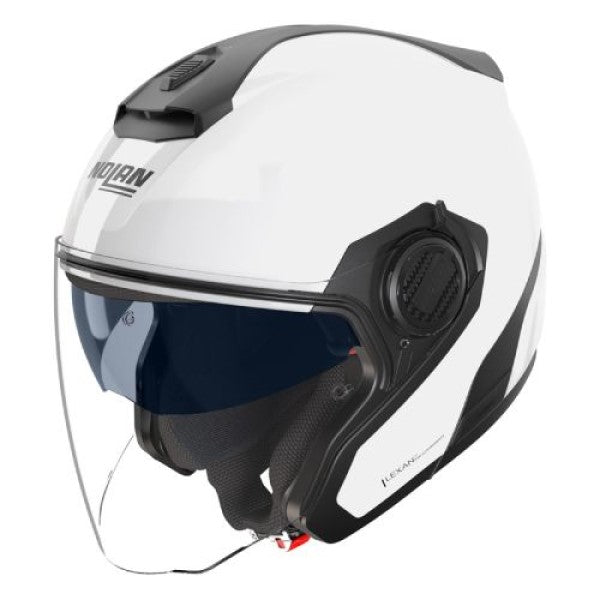 Casque Ouvert de Moto N40-5 Classico Blanc, vue inclinée vers la gauche