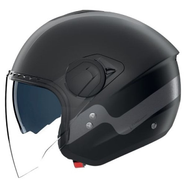 Casque Ouvert de Moto N20-2 Visor Zefiro Noir/Gris, côté gauche