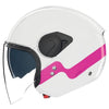 Casque Ouvert de Moto N20-2 Visor Zefiro Blanc/Rose, côté gauche