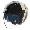 Casque Ouvert de Moto N20-2 Visor Impeto Noir/Blanc, vue inclinée vers la gauche