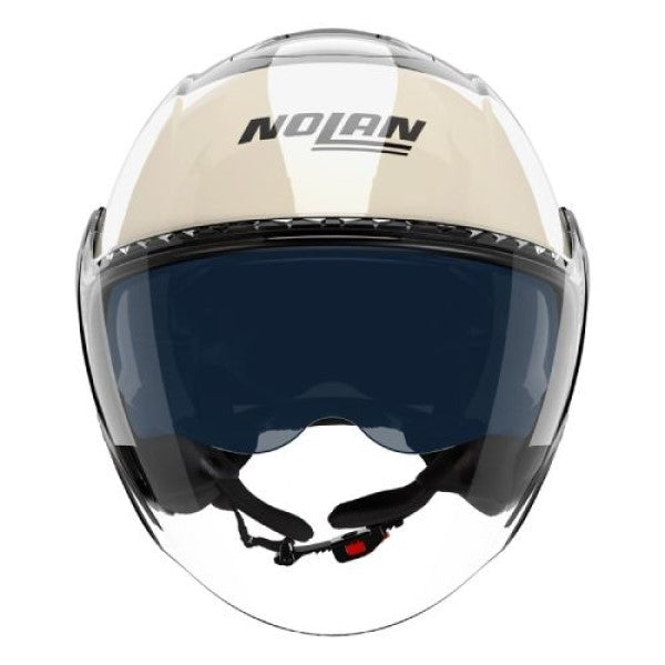 Casque Ouvert de Moto N20-2 Visor Blocco Noir/Vert, de face