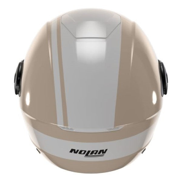 Casque Ouvert de Moto N20-2 Visor Dolce Vita Beige/Blanc, Dos