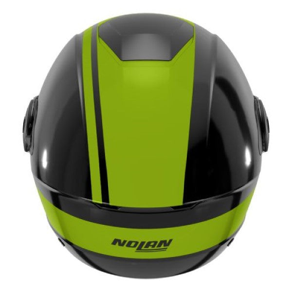 Casque Ouvert de Moto N20-2 Visor Dolce Vita Noir/Fluo Jaune, Dos