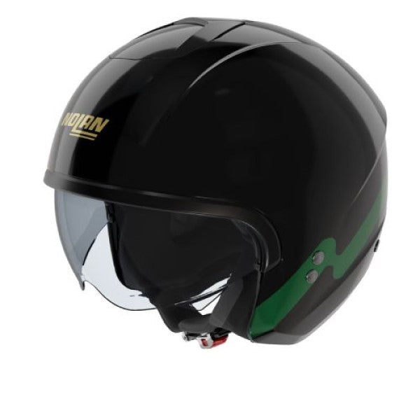 Casque Ouvert de Moto N20-2 Zefiro Noir/Vert