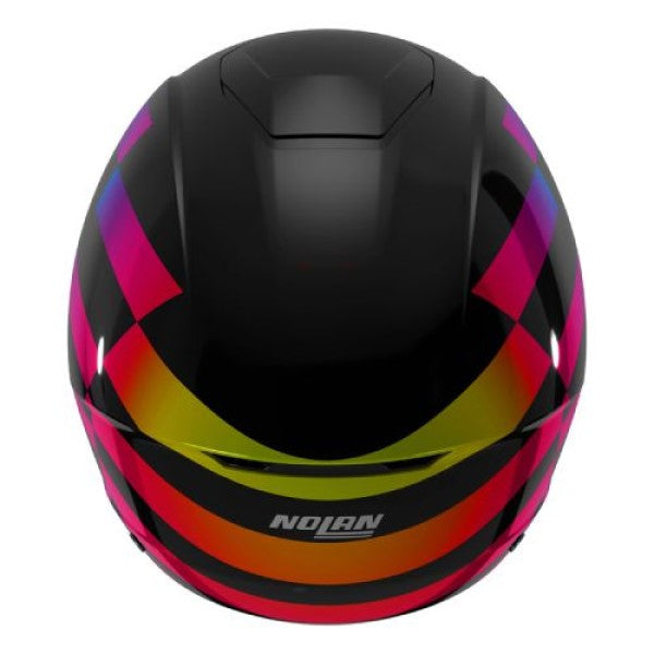 Casque Ouvert de Moto N20-2 Policromo Noir/Multicolore, Dos