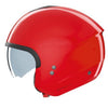 Casque Ouvert de Moto N20-2 Classcio Nobile Rouge, côté gauche
