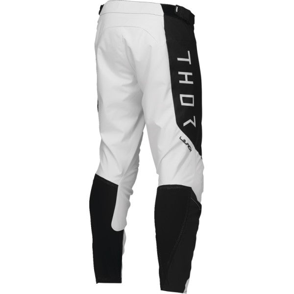 Pantalon de Motocross Launchmode Storm Noir/Blanc incliné de dos à droite