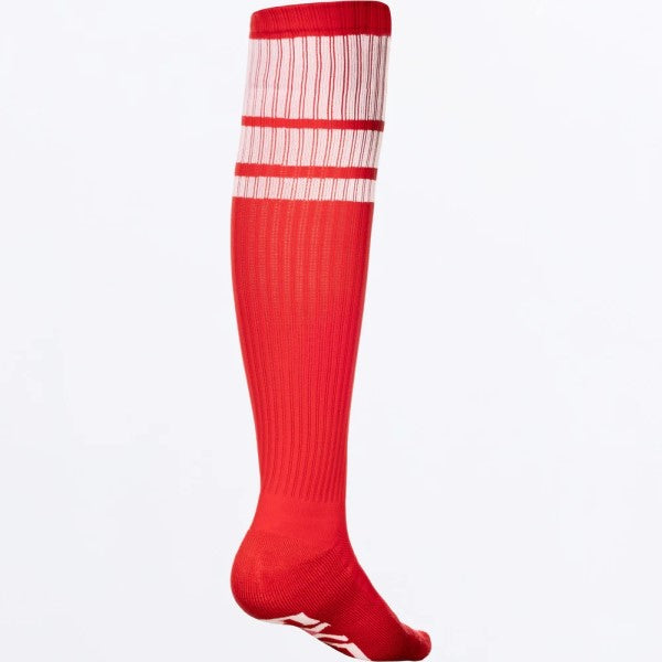 Bas de Motocross Sock Rouge/Blanc, Arrière